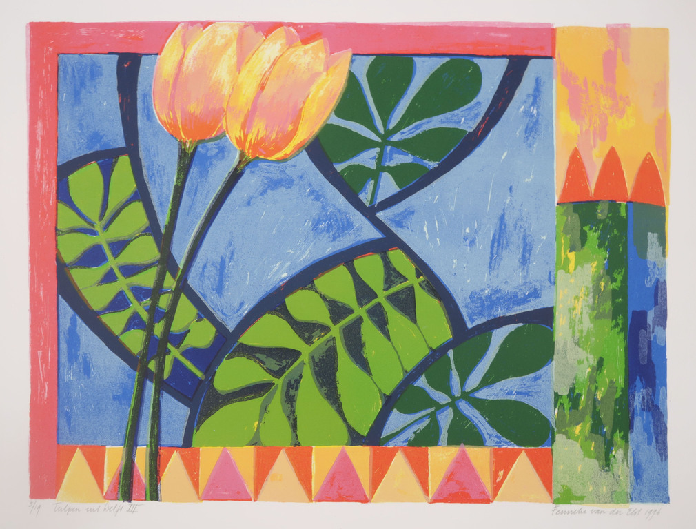 Fenneke van der Elst: Litho, Tulpen uit Delft III kopen? Bied vanaf 1!