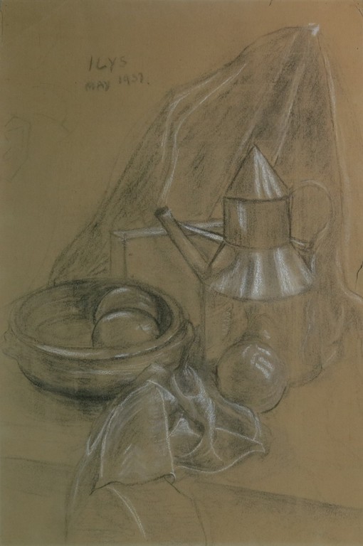 Onbekend gesigneerd: Krijt op papier, Stilleven + vier etsen kopen? Bied vanaf 1!