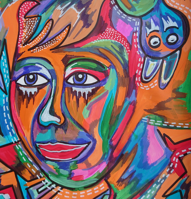 Zippora Meijer  Acryl op papier 30/42 cm kopen? Bied vanaf 1!
