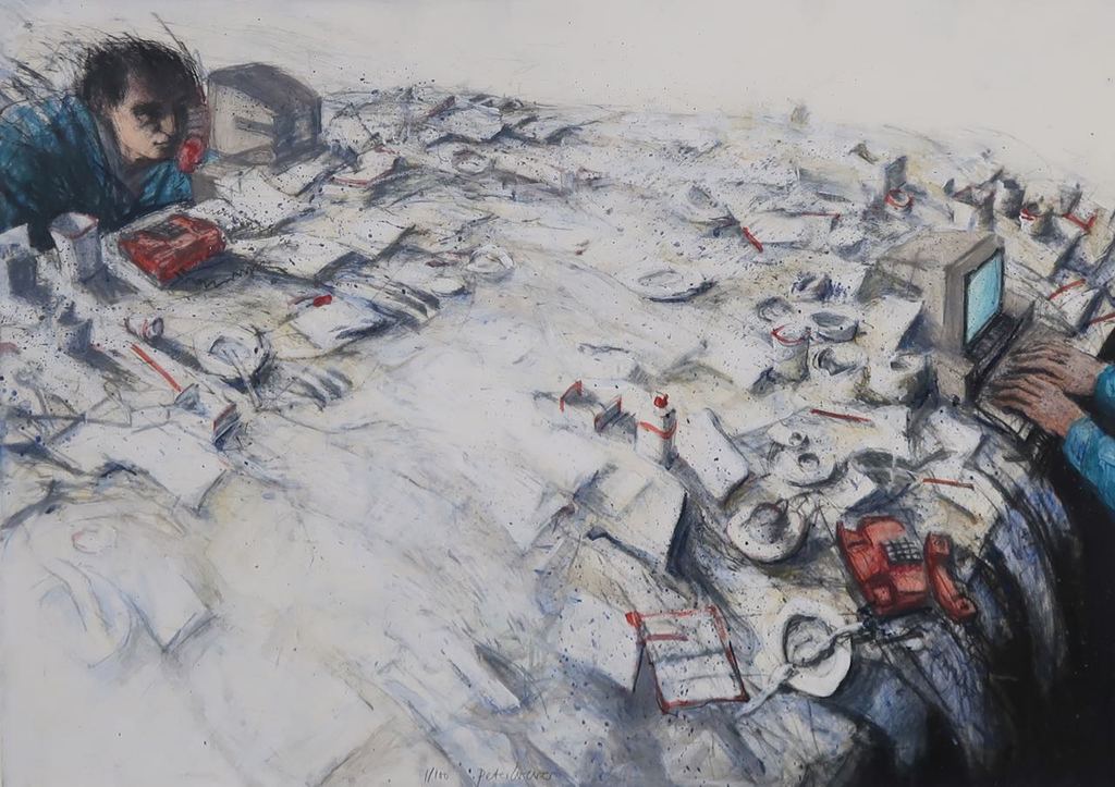 Peter Wever: Ets, Zonder titel - Ingelijst kopen? Bied vanaf 20!