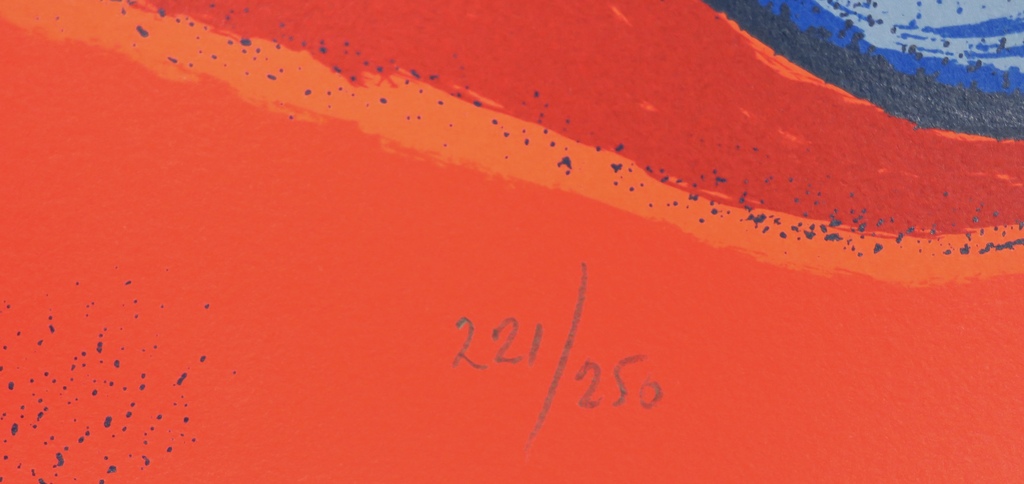 Corneille: Zeefdruk, Grande terre à l’arc-en-ciel (Groot) kopen? Bied vanaf 300!