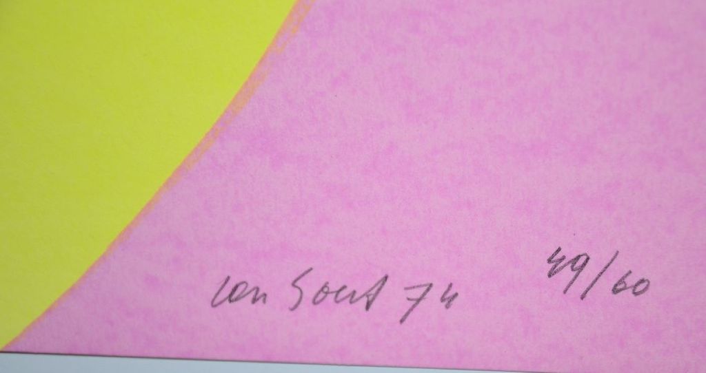 Pierre van Soest: kleurenlitho Abstracte compositie, 1974 kopen? Bied vanaf 1!