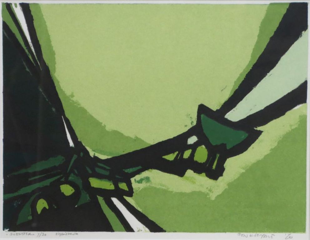 Fon Klement: Zeefdruk, Subsister -Ingelijst verkocht voor € 80!