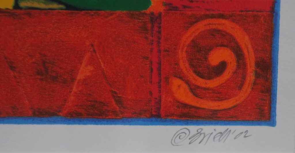 Clemens Briels: Zeefdruk, Gods of communication - Ingelijst kopen? Bied vanaf 1!