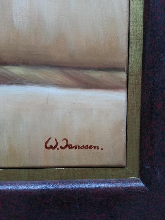 Willem Janssen, Origineel op linnen, Titel: Liggend naakt kopen? Bied vanaf 600!