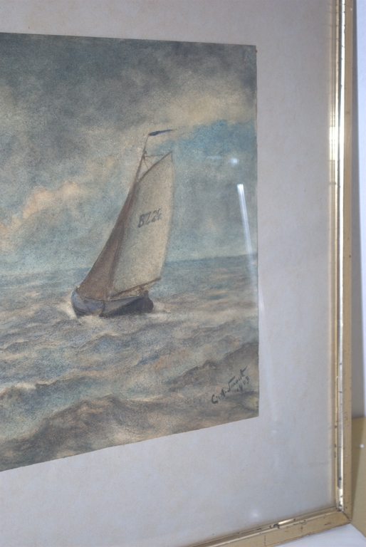 Aquarel uit 1903 - Bergen op Zoomse botter op de Schelde  kopen? Bied vanaf 85!