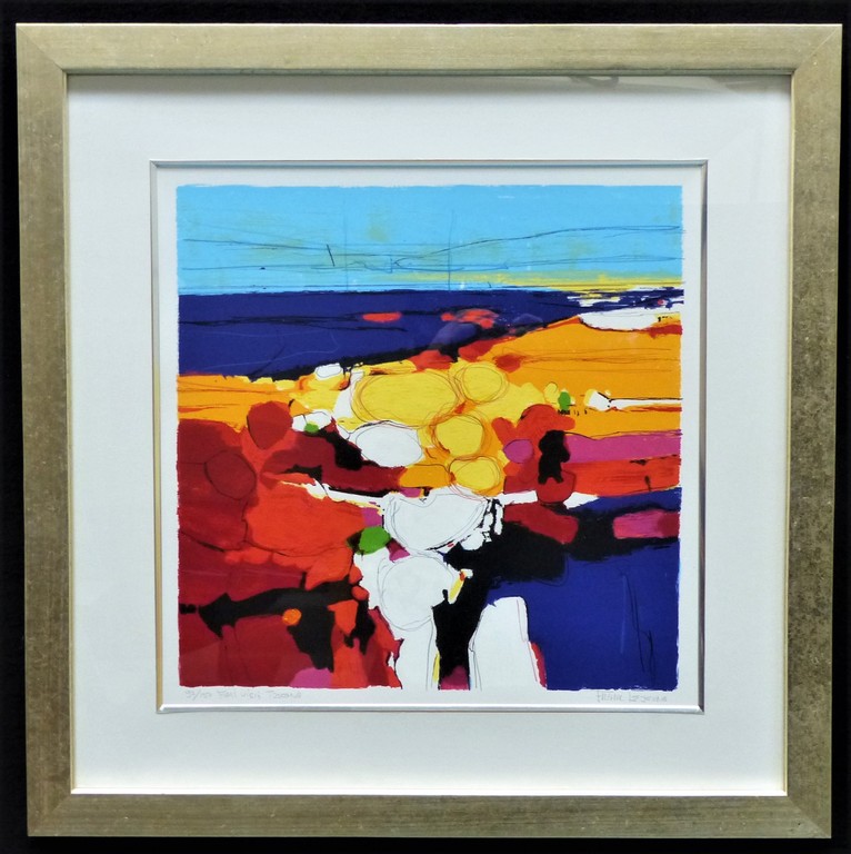 Frank Lejeune,Zeefdruk op papier ingelijst, First visit Toscane,Oplage92/150 verkocht voor € 75!