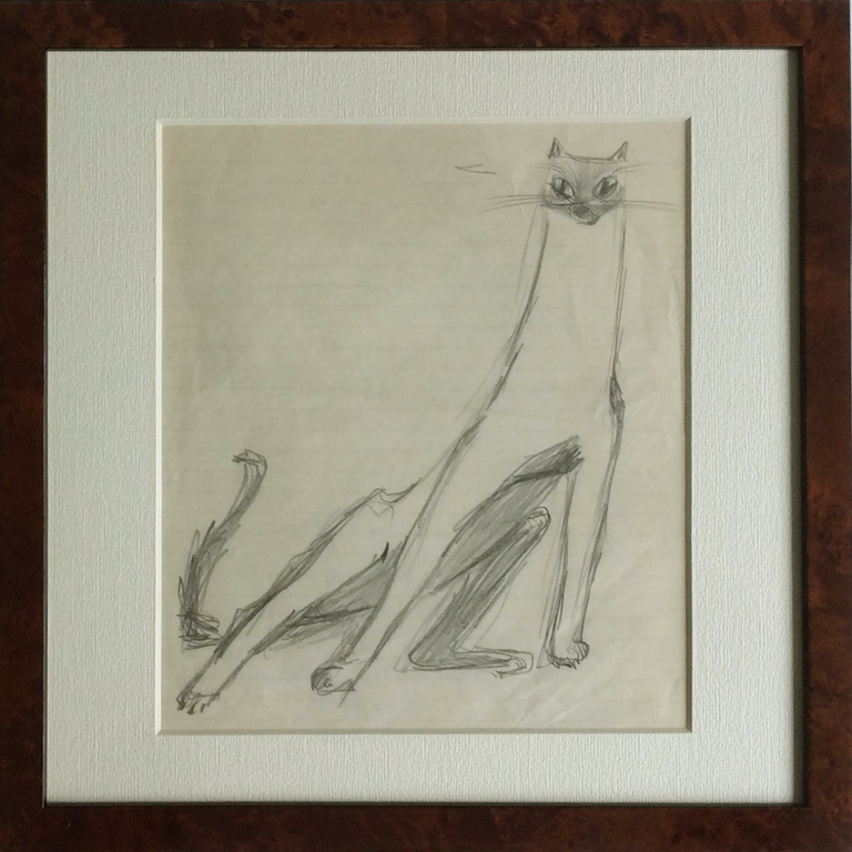 Irene Joffroy - Irene Joffroy - de kat - tekening kopen? Bied vanaf 25!