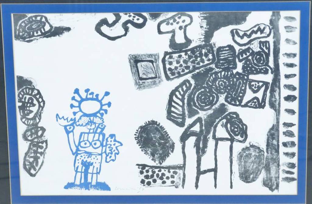 Corneille: Litho, Femme de Nuit et d'Aube - Ingelijst verkocht voor € 300!