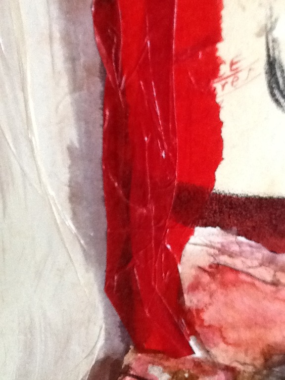 Anina Margiono, Moonlight and Roses,collage, krijt ,verf, gesigneerd kopen? Bied vanaf 1!