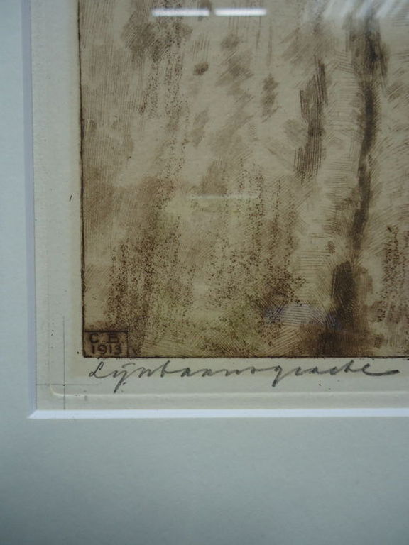 Cornelis Brandenburg ( 1884 - 1954 ) - ets - Lijnbaansgracht.  kopen? Bied vanaf 1!