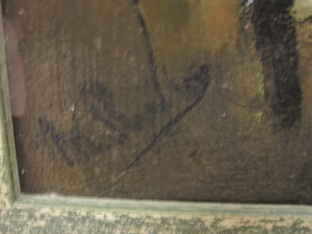 Maria Ruiter de Wit - "Herten en jongen" olieverf omstreeks 1970 kopen? Bied vanaf 1!