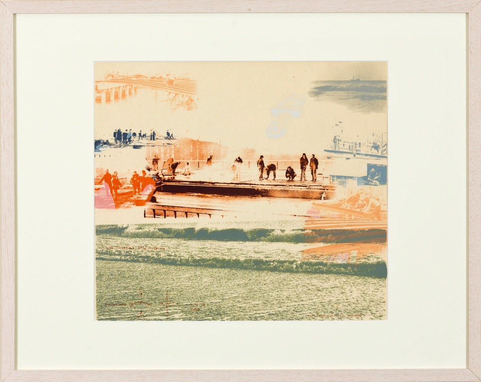 Marian Plug: Zeefdruk, De brug - Ingelijst kopen? Bied vanaf 1!