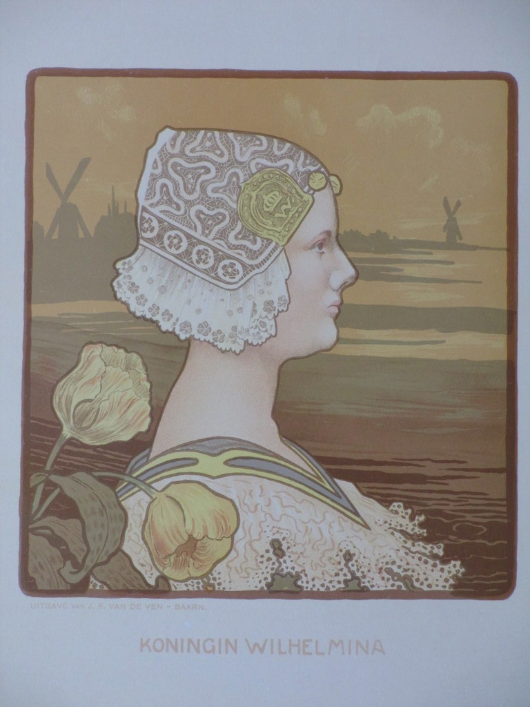 Paul Emile Berthon, Koningin Wilhelmina, Kleurenlitho kopen? Bied vanaf 1!