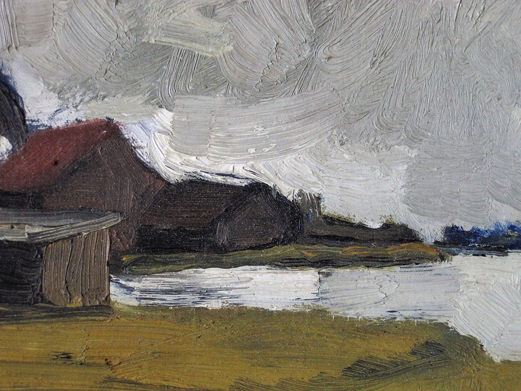Oud impressionistisch olieverf op doek "Molen aan rivier" gesigneerd "Ans"  kopen? Bied vanaf 1!