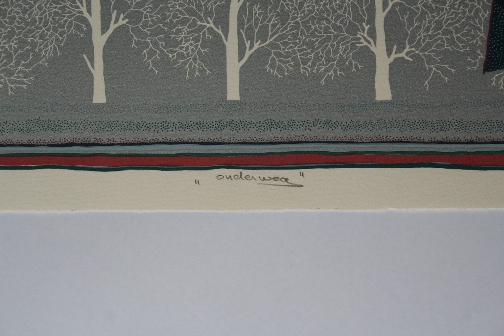 VERLAAGD Bart Filet, zeefdruk, titel 'onderweg', EA 1 van 10, gesigneerd kopen? Bied vanaf 40!