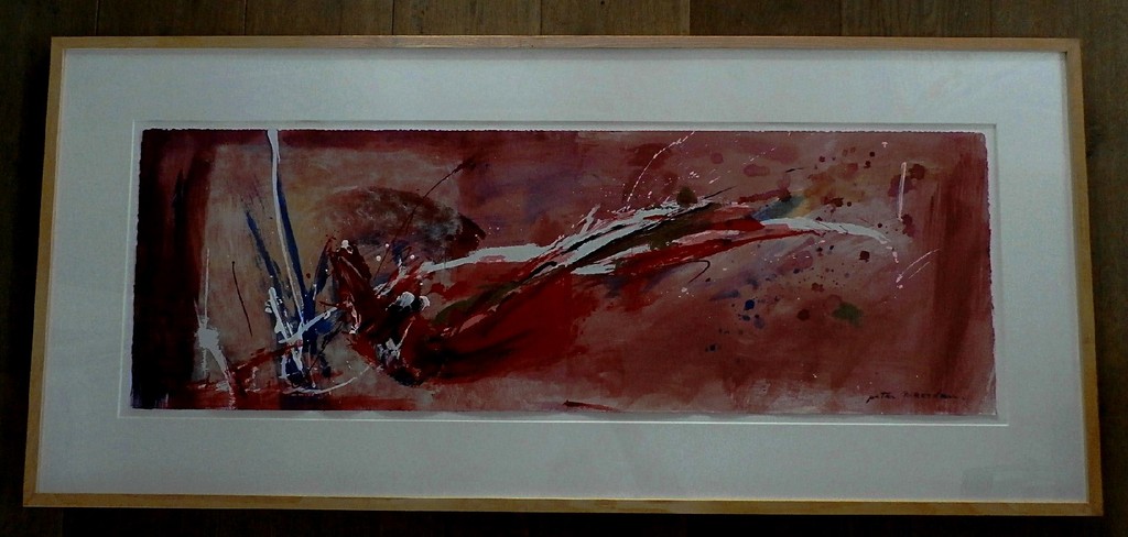 Peter Maasdam - grote handbewerkte zeefdruk - ingelijst verkocht voor € 90!