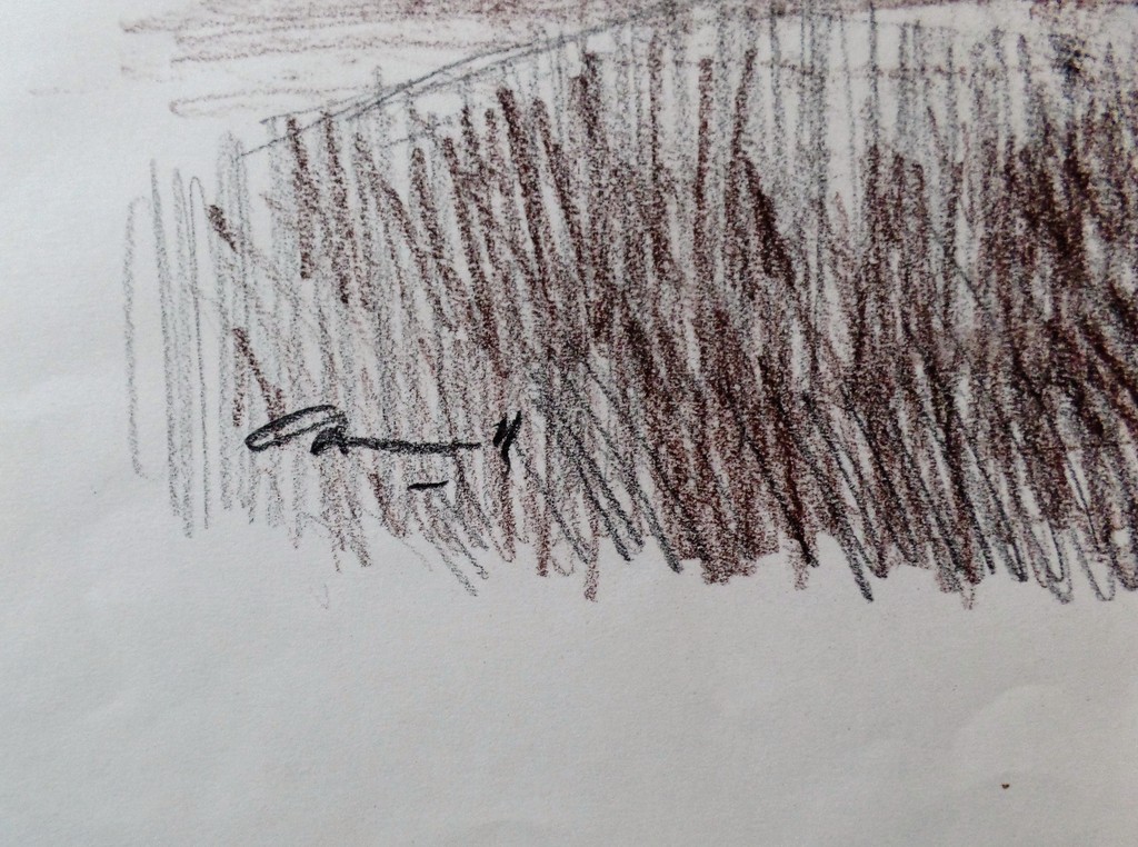 Cees Heuff 1933-1993  -  3x Tekening  -  Landschappen kopen? Bied vanaf 5!