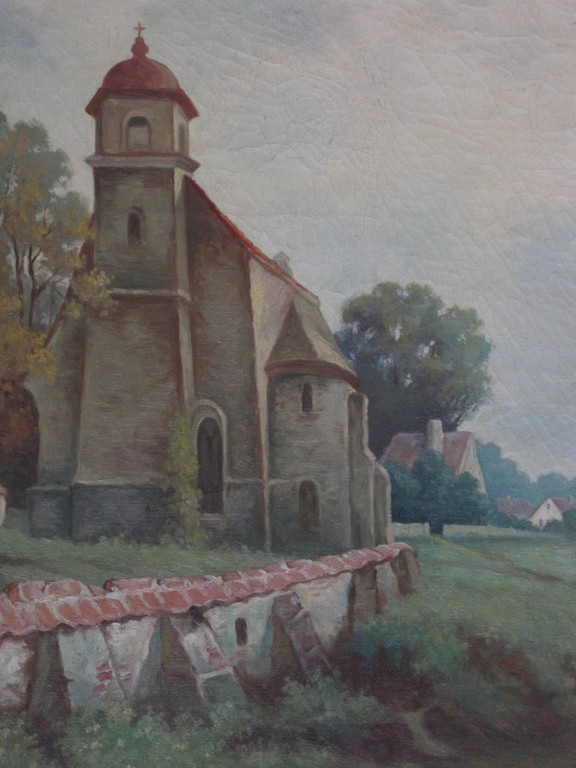 Nieuwe Zakelijkheid olieverf "landschap Limburg met personen G. Dulle 1874-1969 kopen? Bied vanaf 1!