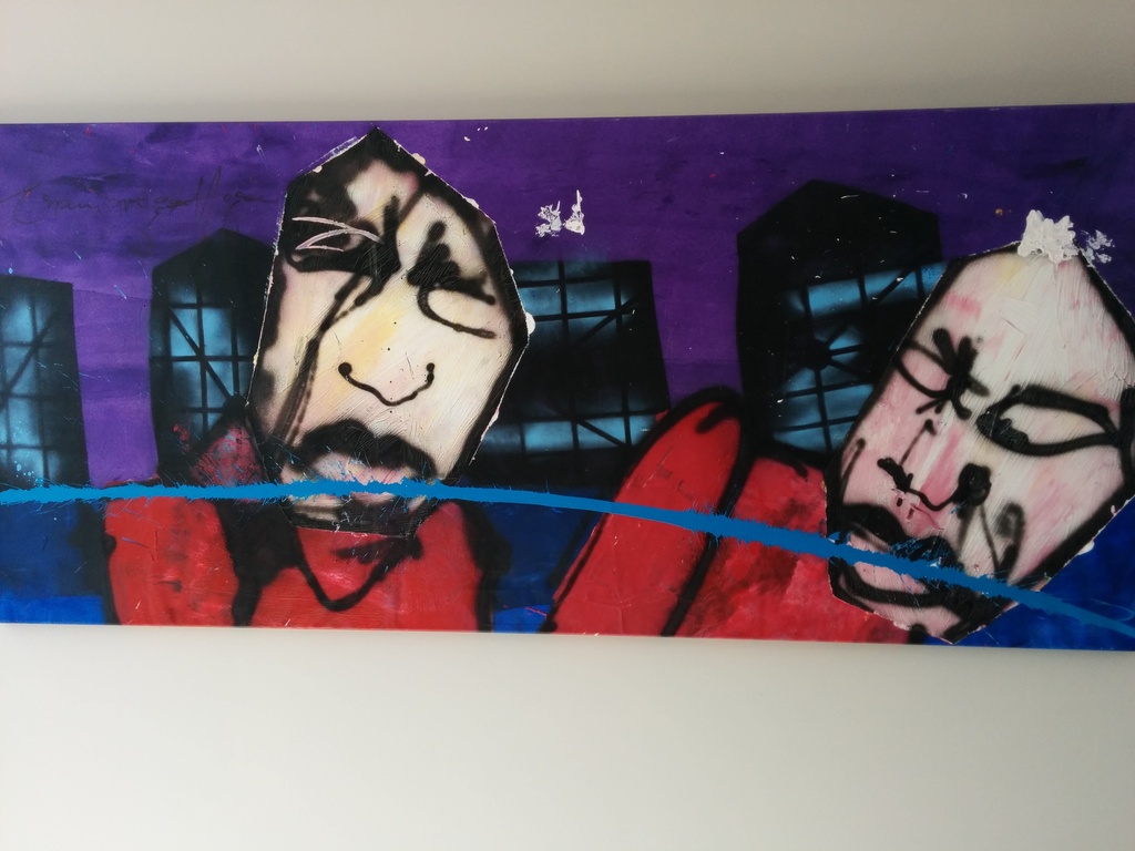 Espen Greger Hagen schilderij 160 x 80 CM TOPWERK in Herman Brood stijl verkocht voor € 675!