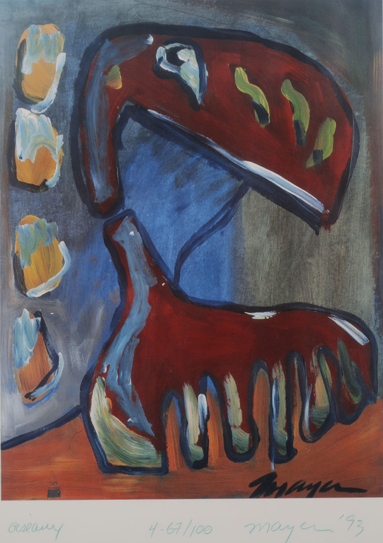 Onbekend gesigneerd: Offset, Oiseaux II - Ingelijst kopen? Bied vanaf 1!