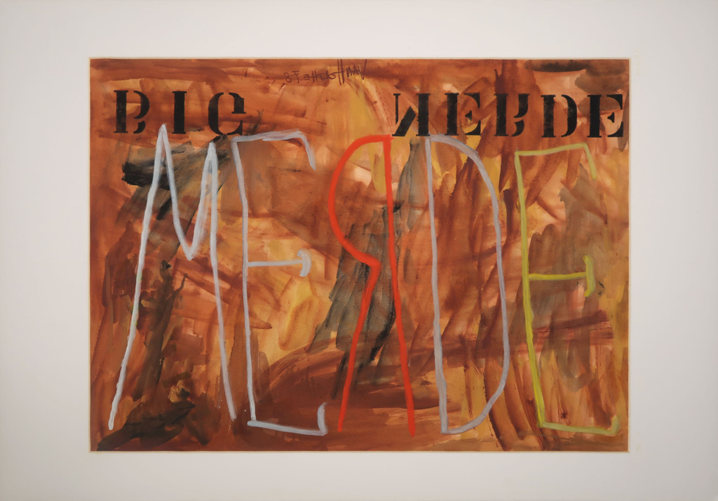 Jan van Holthe: Gouache op papier, Merde 15 kopen? Bied vanaf 1!