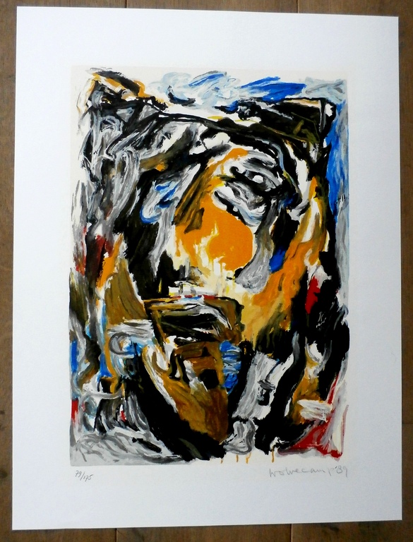 Theo Wolvecamp - zeefdruk: Abstracte voorstelling - 1989 kopen? Bied vanaf 195!