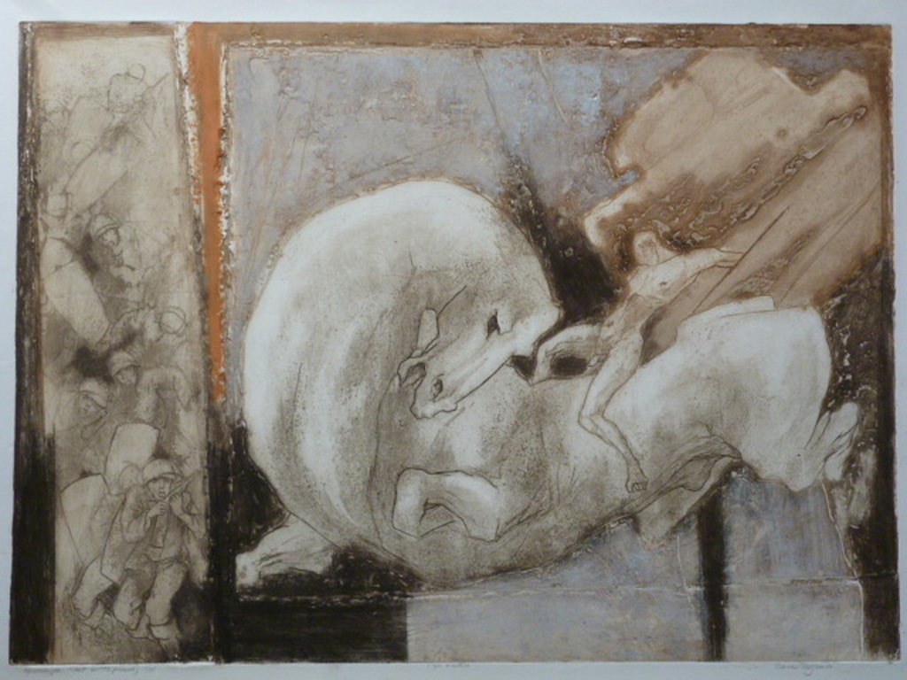 Ru van Rossem - kleurenets - Apocalypse (Het witte paard) verkocht voor € 100!