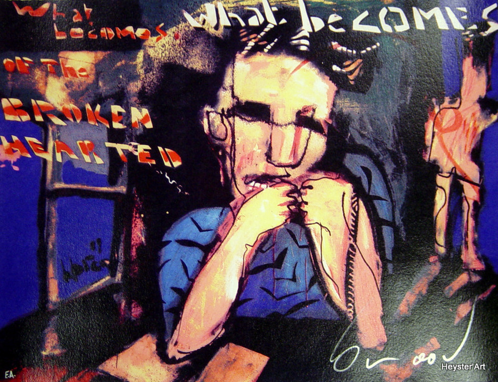 Herman brood - zeefdruk - What becomes of the broken hearted kopen? Bied vanaf 249!