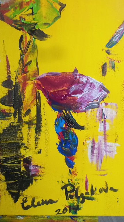 Elena Polyakova: Acrylverf , Impressionism of the rain kopen? Bied vanaf 175!