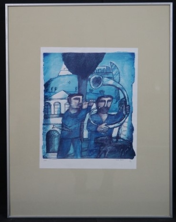 Gorki Bollar: Harsprent, La musique - Ingelijst verkocht voor € 50!