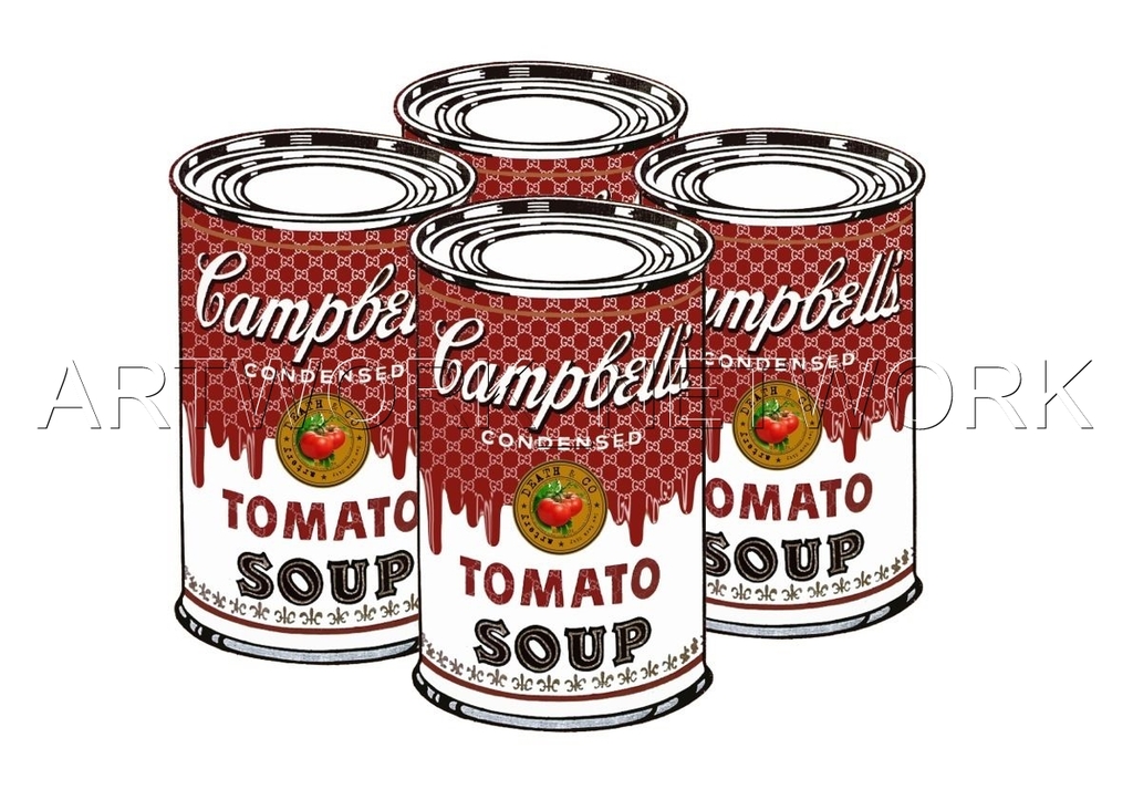 Large Print Painting "4 Soup Cans" Signed Numbered A/P or 1 to 100 with COA kopen? Bied vanaf 1!