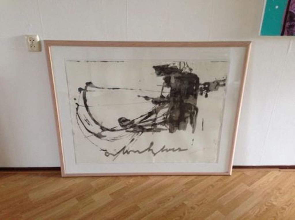 Zeer groot ingelijst werk van Anton Heyboer  kopen? Bied vanaf 300!