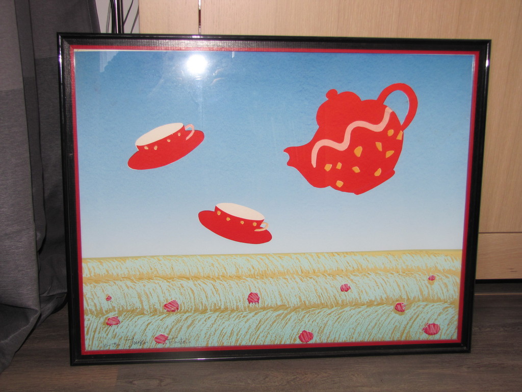 Jurjen Fontein: zeefdruk, vliegende theepot kopen? Bied vanaf 35!