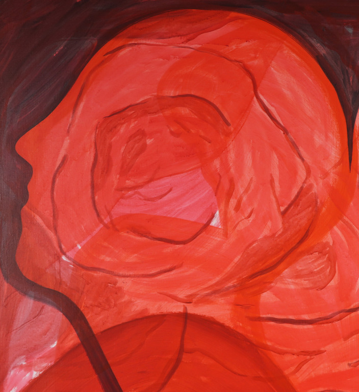 Peter van den Akker: Acryl op doek, Roses are red - Ingelijst (Zeer groot) kopen? Bied vanaf 250!