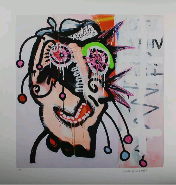 Verlaagd!!! Paul Kostabi-giclee-not on my time verkocht voor € 35!