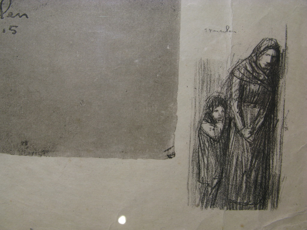 Théophile Steinlen, litho, Op de vlucht 1915 kopen? Bied vanaf 25!