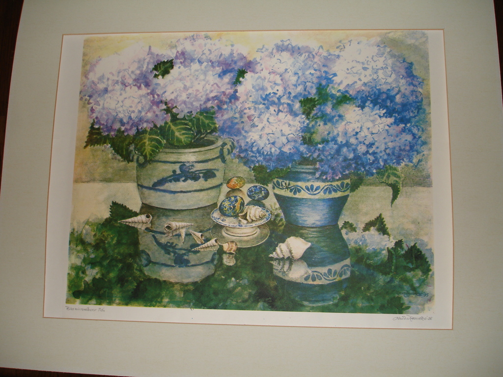 Anton Reuvers-zeefdruk -stilleven-Blue Mirror Flower kopen? Bied vanaf 10!