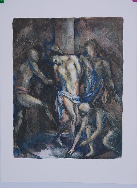 Chris Buursen: Kleurenlitho Passie (Carravagio) uit 1992 verkocht voor € 35!