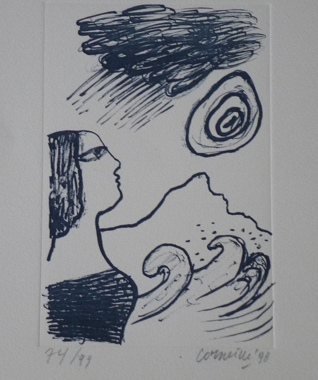 Corneille, ets, 1998, handgesigneerd, oplage 99, Uitverkoop!!! verkocht voor € 150!