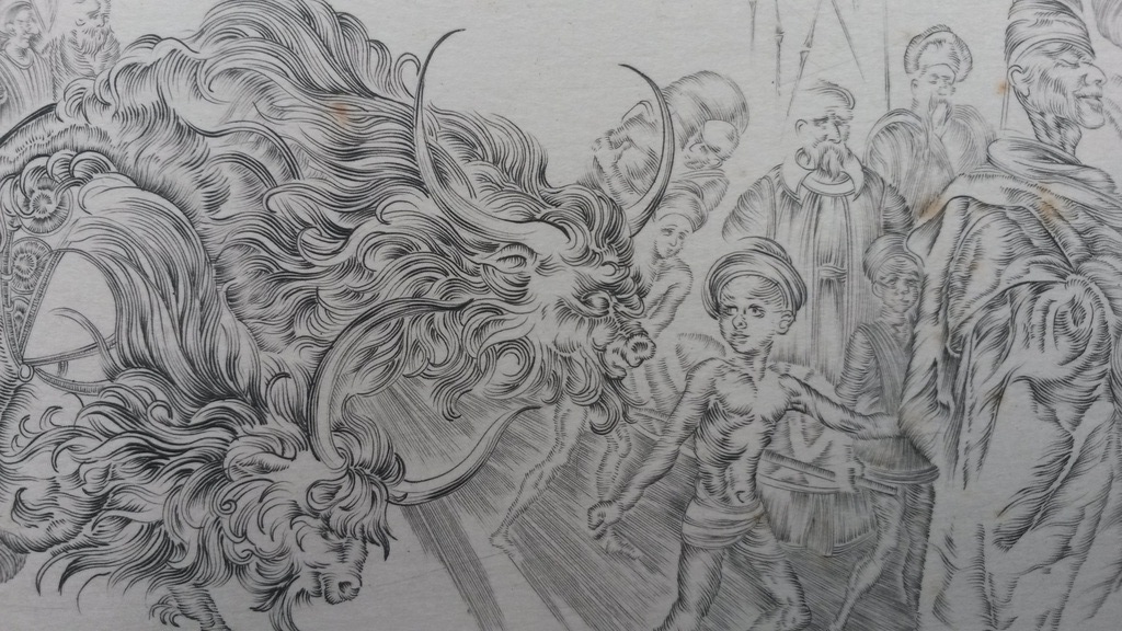 onbekende kunstenaar - Exotische optocht - ets kopen? Bied vanaf 1!