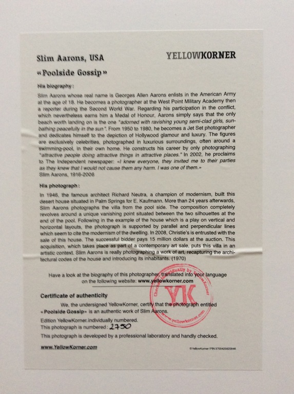Slim Aarons, fotoreproductie, Poolside gossip kopen? Bied vanaf 75!