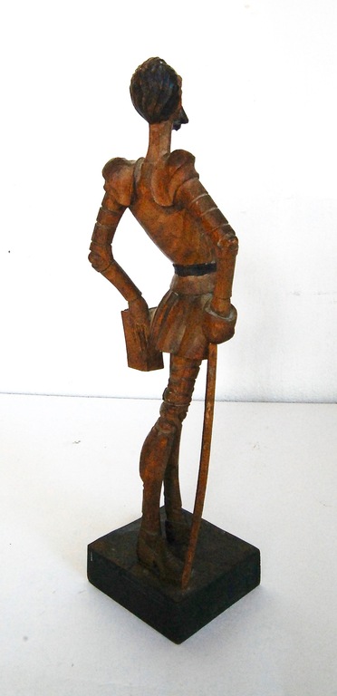 Houten beeldje - Don Quichotte - Ouro Artisania - Spanje -1950's kopen? Bied vanaf 19!