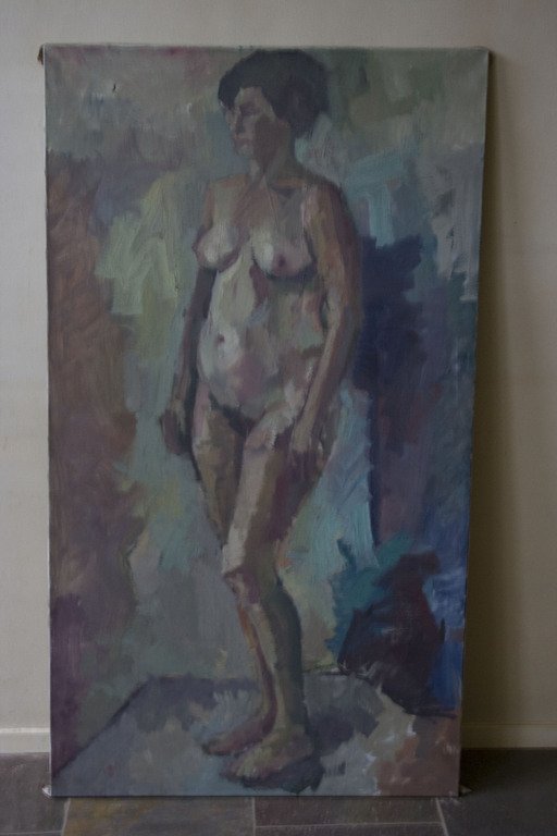 Wijnand van Lieshout ,olieverf op doek, Staand Naakt 160 x 90cm kopen? Bied vanaf 270!