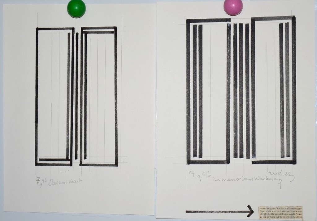 Siep van den Berg: 2 tekeningen. Werkman + Dedemsvaart verkocht voor € 80!