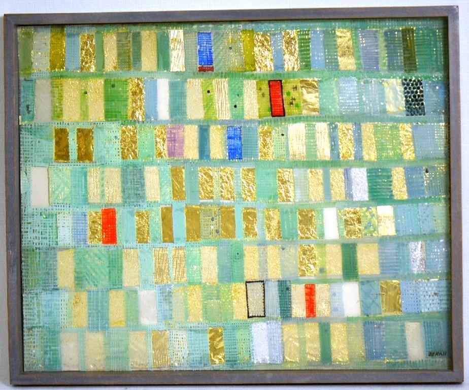 Gustav Beran: Collage/Gouache achter glas schildering kopen? Bied vanaf 250!