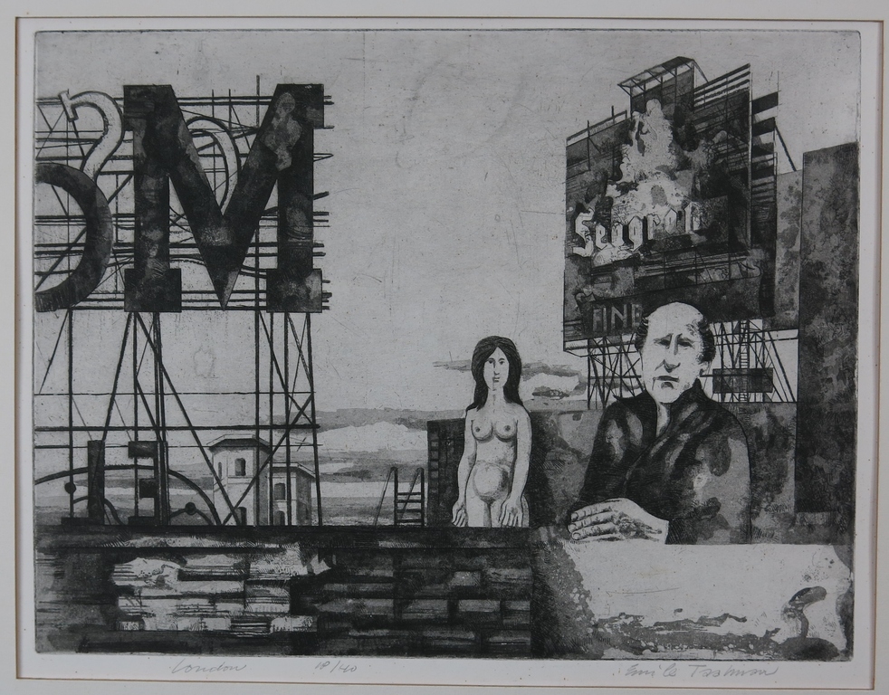 Emile Taalman: Ets, London verkocht voor € 50!