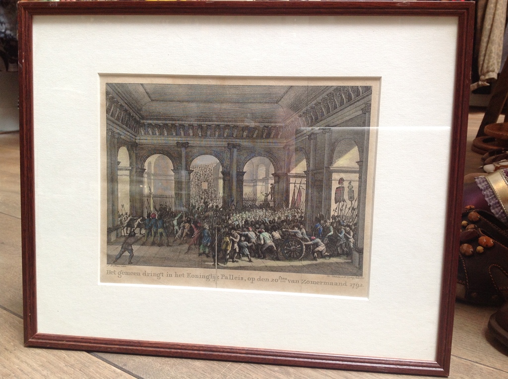 Reinier Vinkeles en Daniel Vrijdag: ets/gravure ingekleurd, 'Koninklijk Paleis' kopen? Bied vanaf 30!