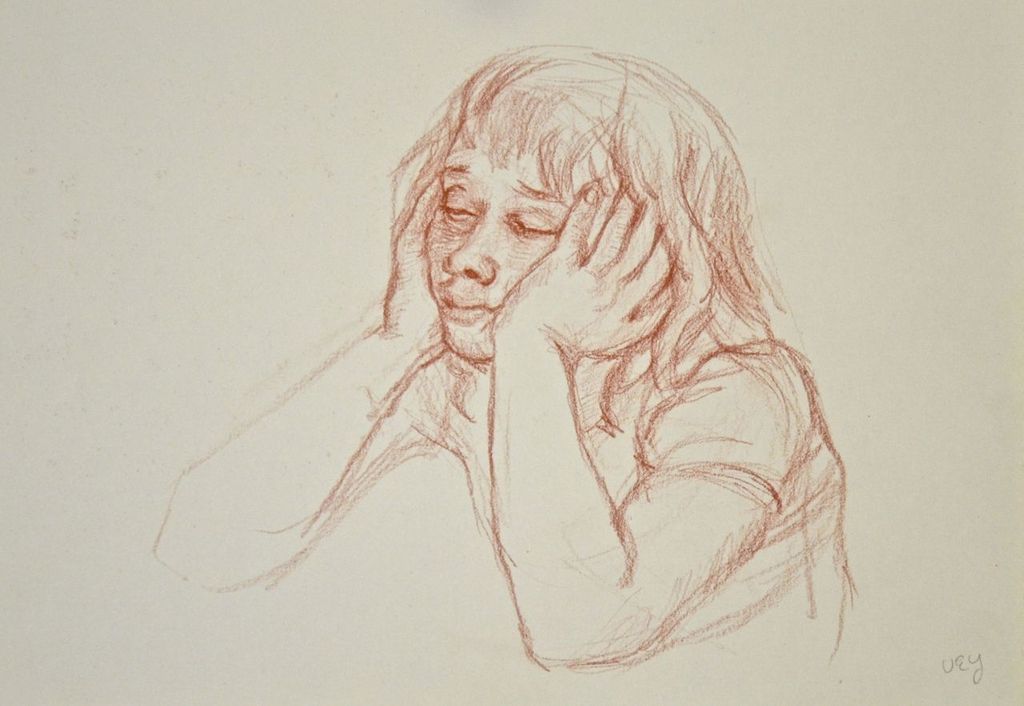 Vera Jongejan: Potloodtekening. Zoontje van de kunstenares kopen? Bied vanaf 1!