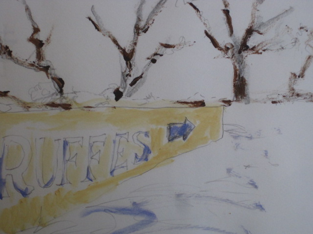 Karakteristiek werk (aquarel) Paul de Lussanet Frans landschap "Truffes"  kopen? Bied vanaf 1!